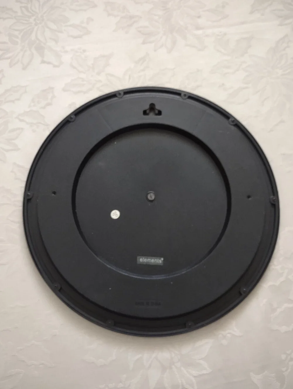 Elements Round Wall Mirror Decorative Black Frame